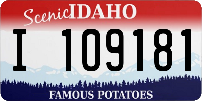 ID license plate I109181