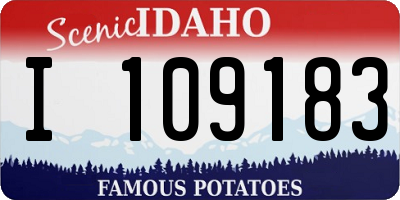 ID license plate I109183