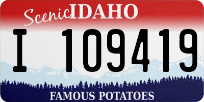 ID license plate I109419