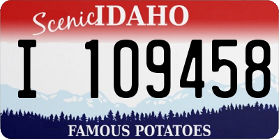 ID license plate I109458