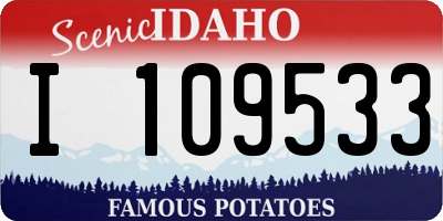 ID license plate I109533