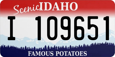 ID license plate I109651