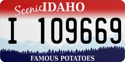 ID license plate I109669