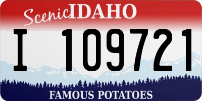 ID license plate I109721