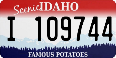 ID license plate I109744