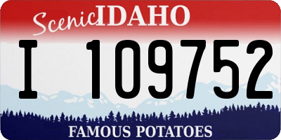 ID license plate I109752