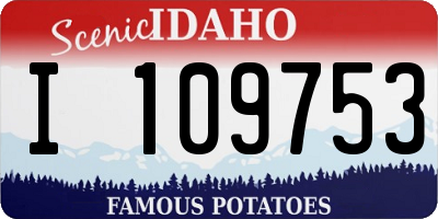 ID license plate I109753