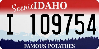 ID license plate I109754