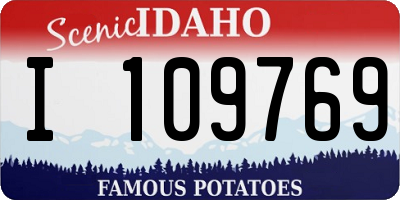 ID license plate I109769