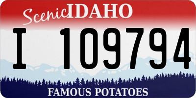 ID license plate I109794