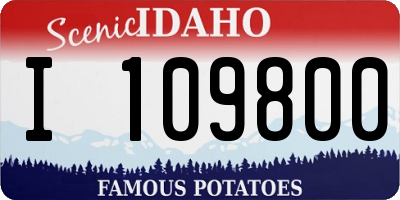 ID license plate I109800