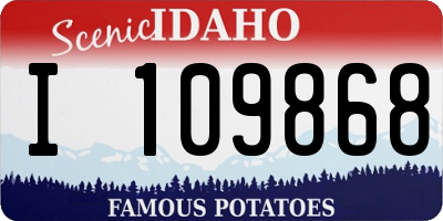 ID license plate I109868
