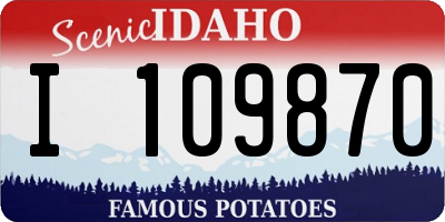 ID license plate I109870