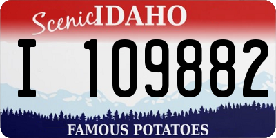 ID license plate I109882