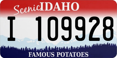 ID license plate I109928