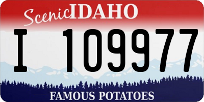 ID license plate I109977