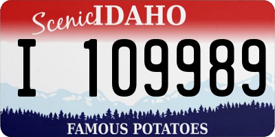 ID license plate I109989
