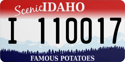 ID license plate I110017
