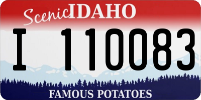 ID license plate I110083