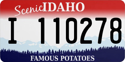 ID license plate I110278