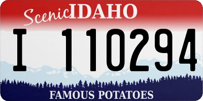 ID license plate I110294