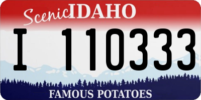 ID license plate I110333