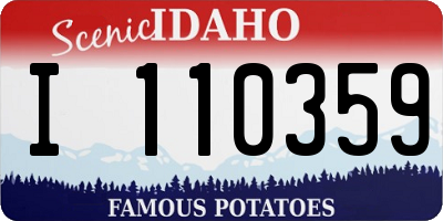 ID license plate I110359