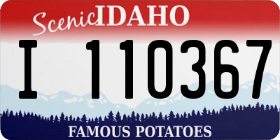 ID license plate I110367