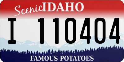 ID license plate I110404