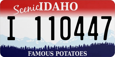 ID license plate I110447