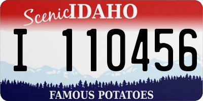 ID license plate I110456