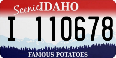 ID license plate I110678
