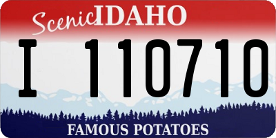 ID license plate I110710