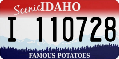 ID license plate I110728