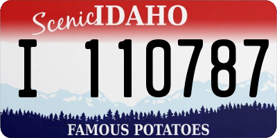 ID license plate I110787