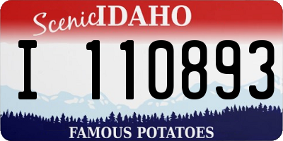 ID license plate I110893