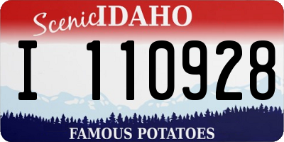 ID license plate I110928