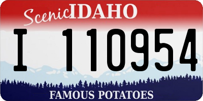 ID license plate I110954