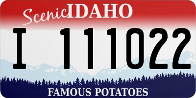 ID license plate I111022