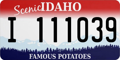 ID license plate I111039
