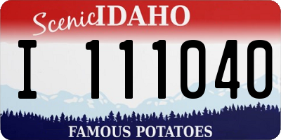 ID license plate I111040