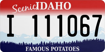 ID license plate I111067