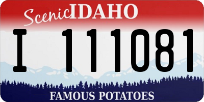 ID license plate I111081