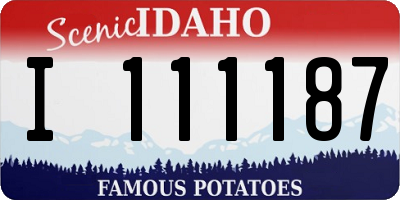 ID license plate I111187