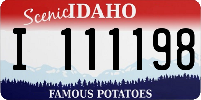 ID license plate I111198