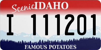 ID license plate I111201