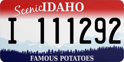ID license plate I111292