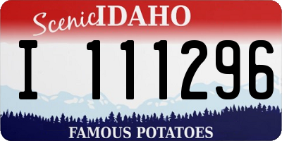 ID license plate I111296