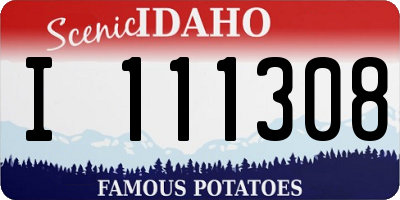 ID license plate I111308