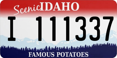 ID license plate I111337
